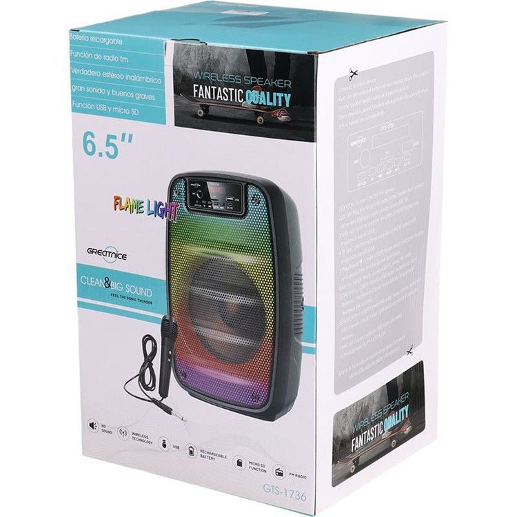 اسپیکر بلوتوثی قابل حمل ۶.۵ اینچی مدل GTS-1736