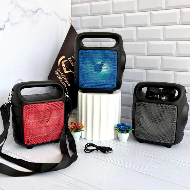 اسپیکر بلوتوثی قابل حمل KTS-1186 با طراحی ۴ اینچی و چراغ قوه چندحالته