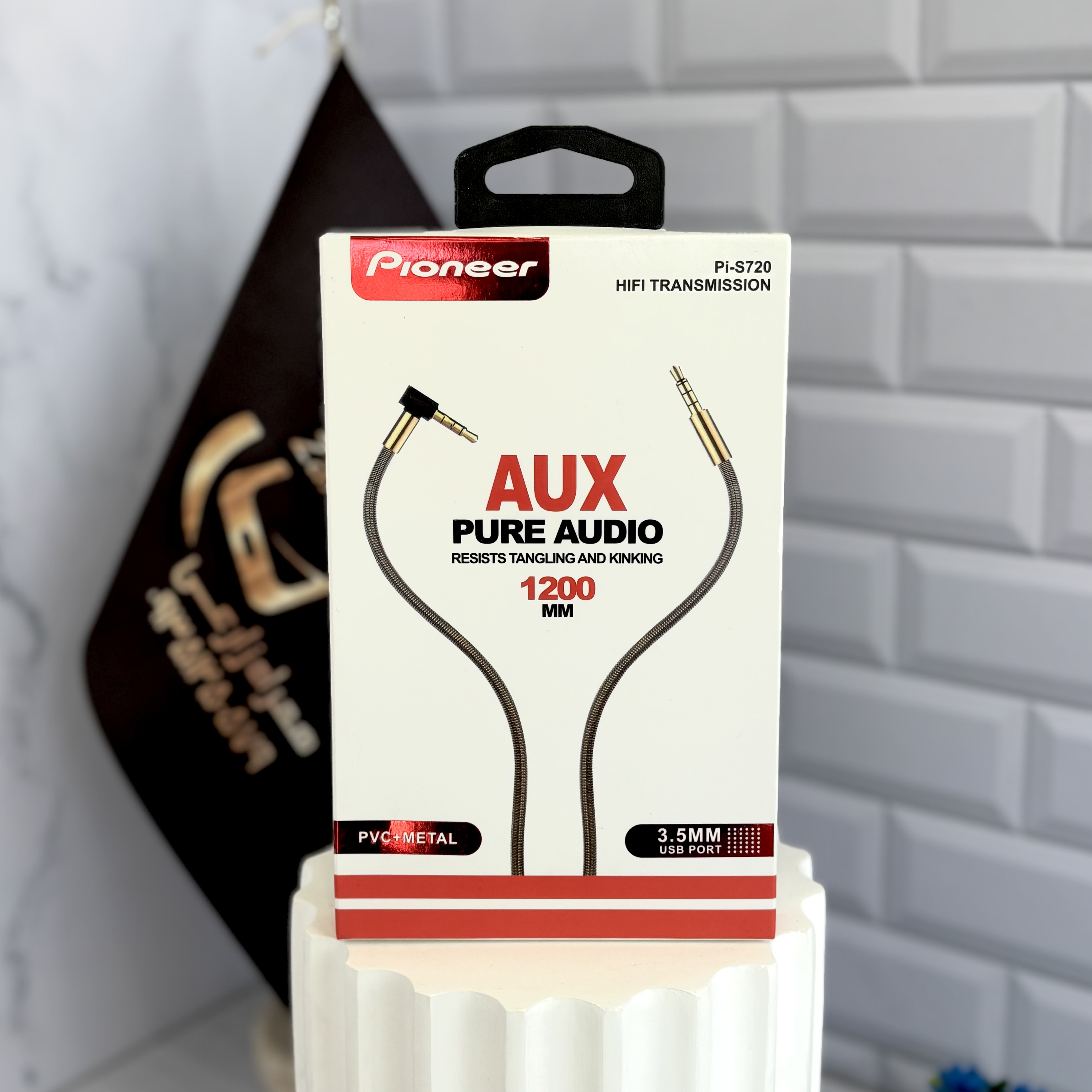 کابل AUX پایونیر Pi-S720 با جک 3.5 میلیمتری فلزی