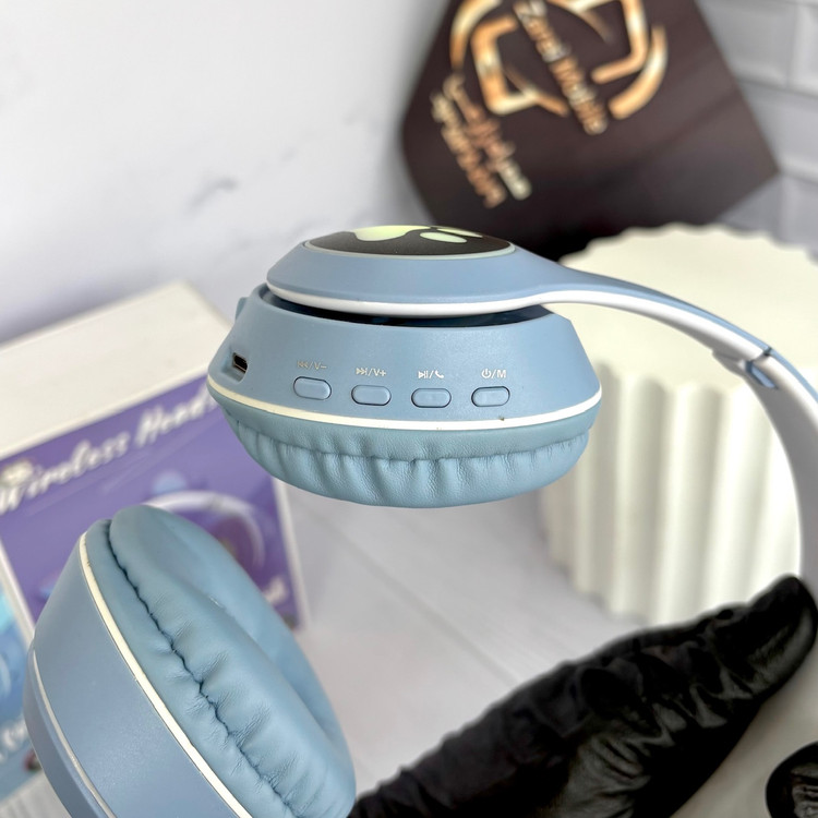 هدفون مدل MZ-023 با نورپردازی رنگی و طراحی جذاب گوش گربهای