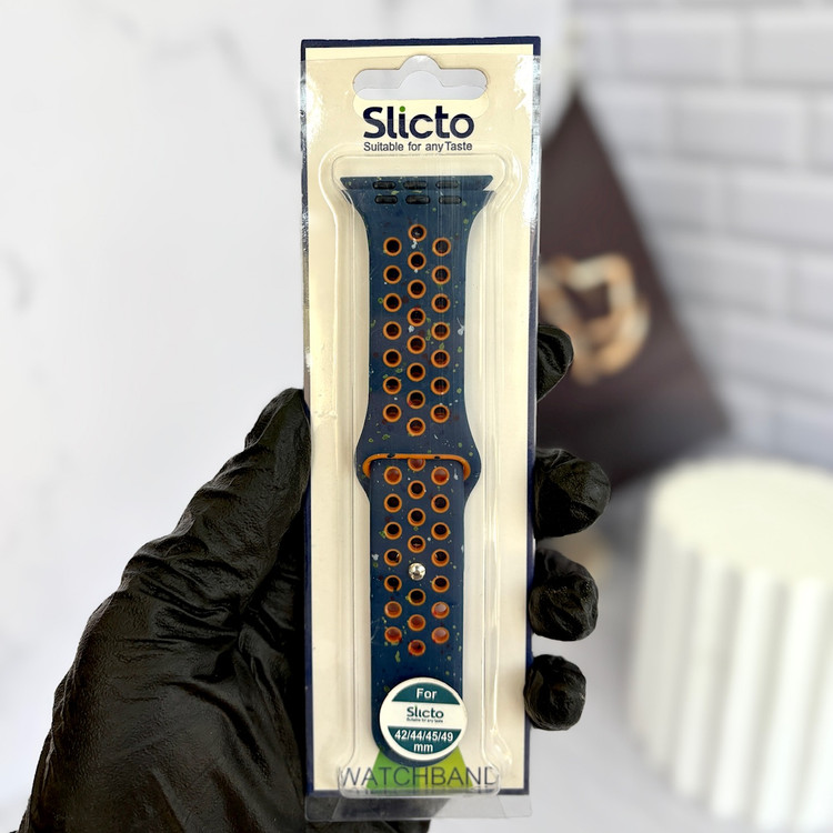 نمای بستهبندی شیک بند سیلیکونی Slicto برای اپل واچ