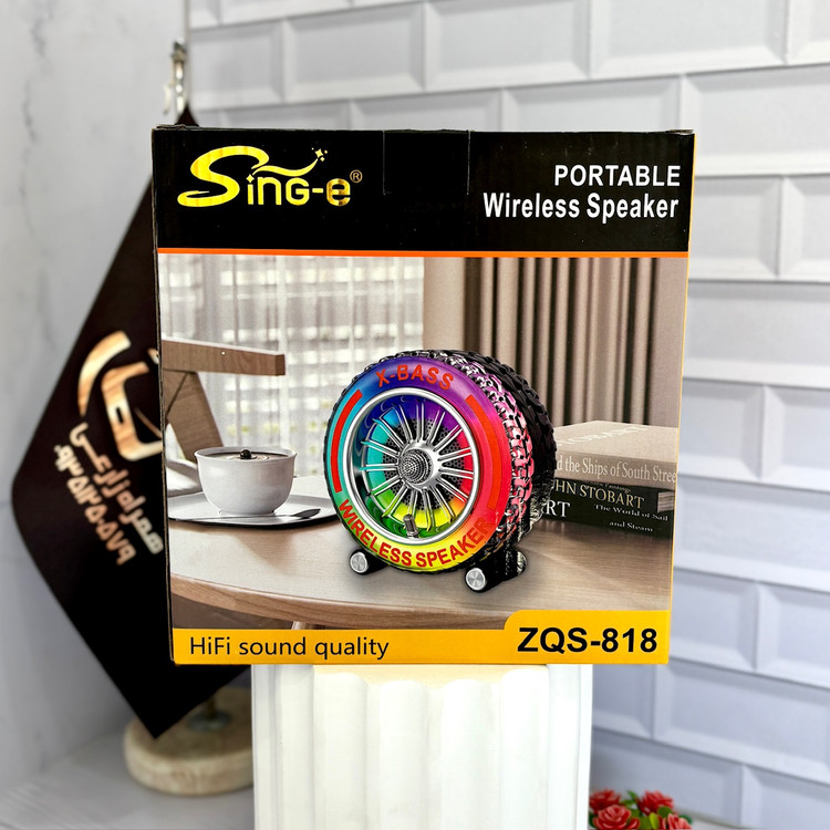 اسپیکر ضدضربه Sing-e مدل ZQS-818 با درگاه USB و کارت حافظه
