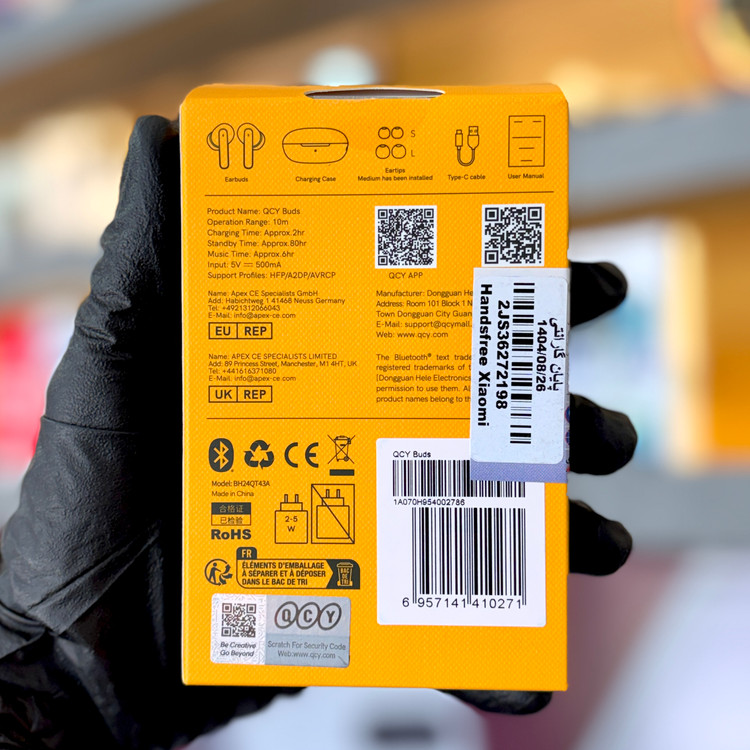 مشخصات فنی هندزفری بلوتوثی QCY مدل BUDS