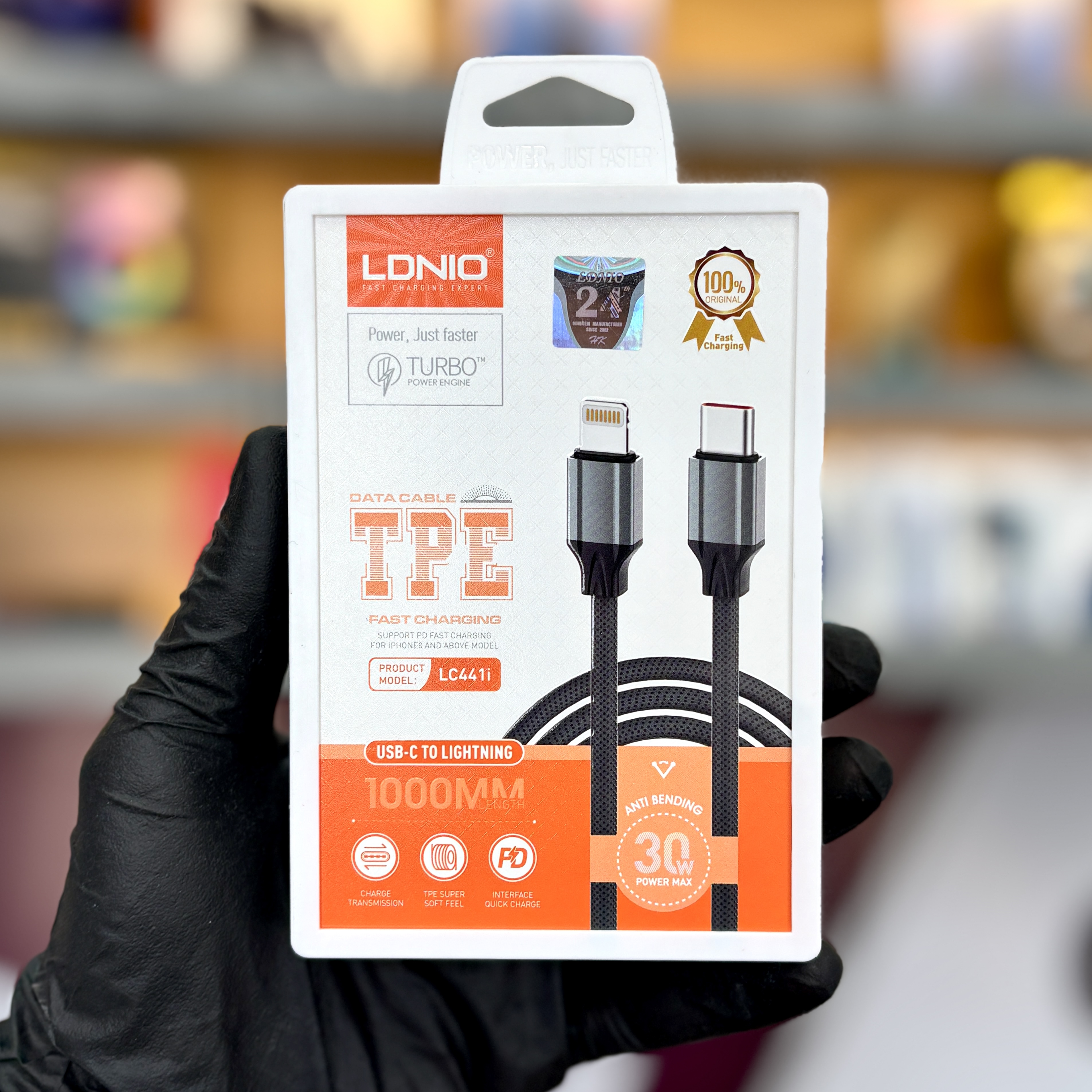 کابل تبدیل تایپ C به لایتنینگ الدینیو مدل LC441i با توان ۳۰ وات PD |سری های فلزی و کابل سیلیکونی مقاوم